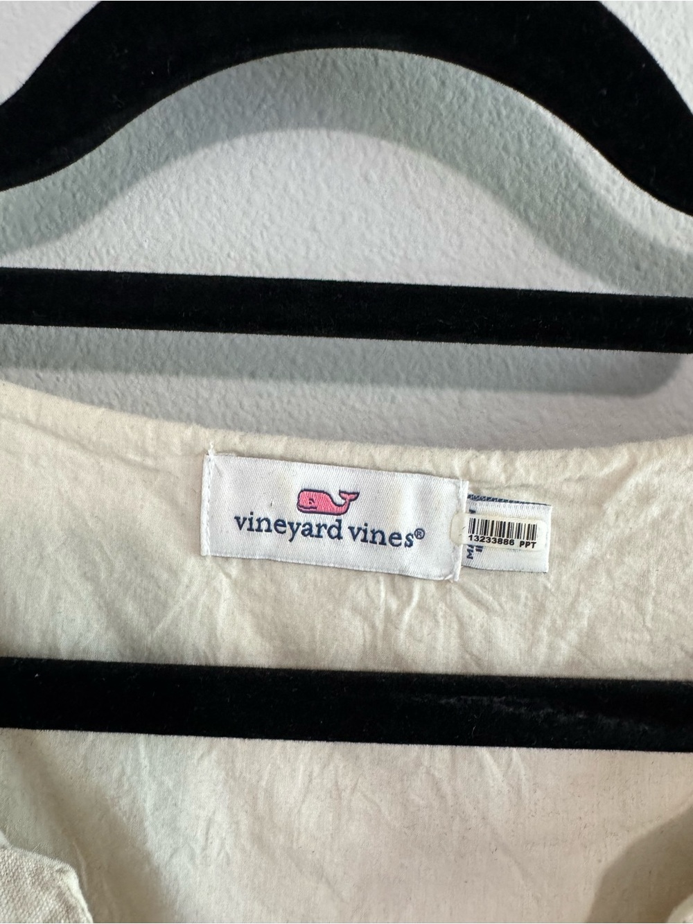 Vineyard Vines Cream Embellished V-Neck Tunic - Picture 3 of 7